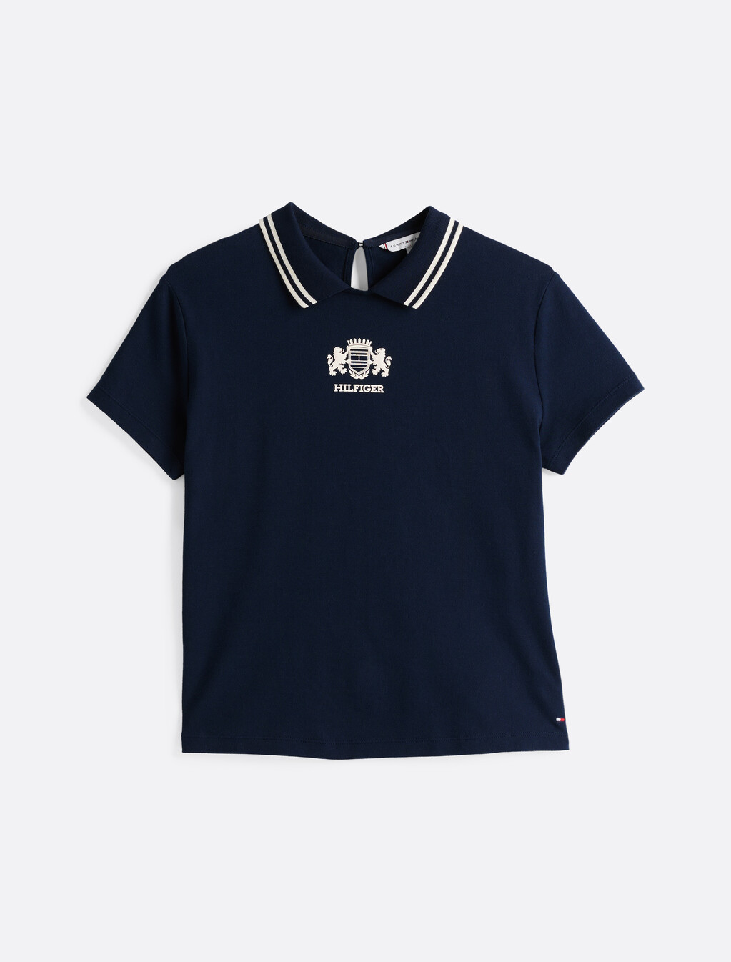 Regular Fit Back Keyhole Polo Top, Dark Night Navy, hi-res