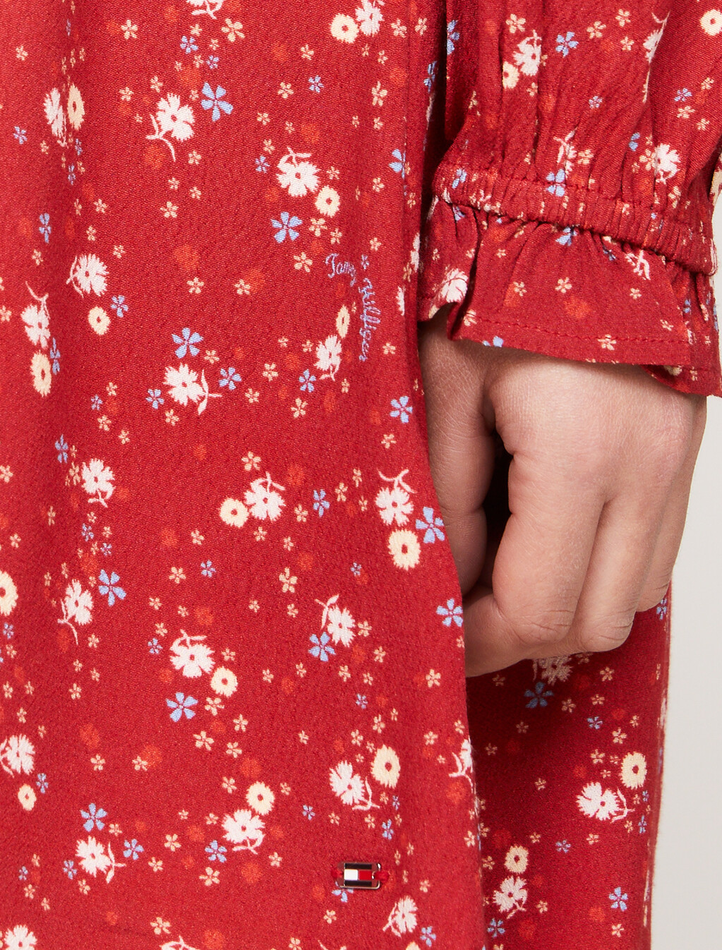 Mountain Floral Print Fit And Flare Dress, Dark Magma Allover Flower, hi-res