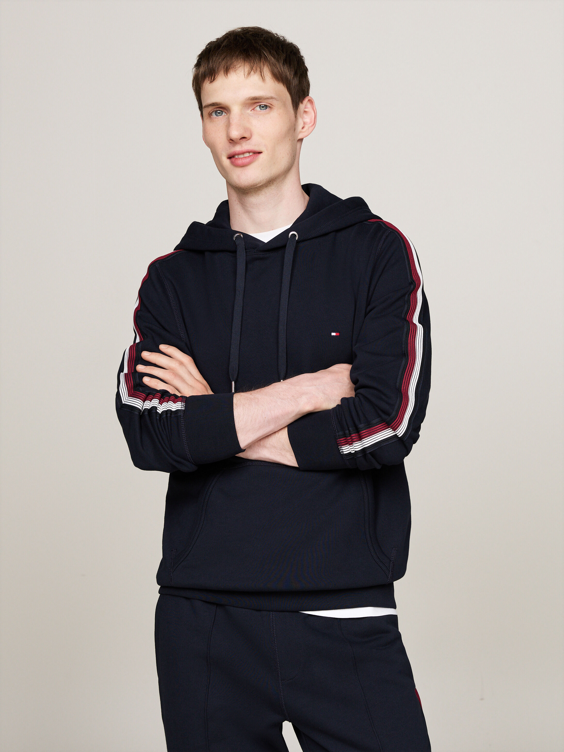 Tommy hilfiger global stripe hoodie top