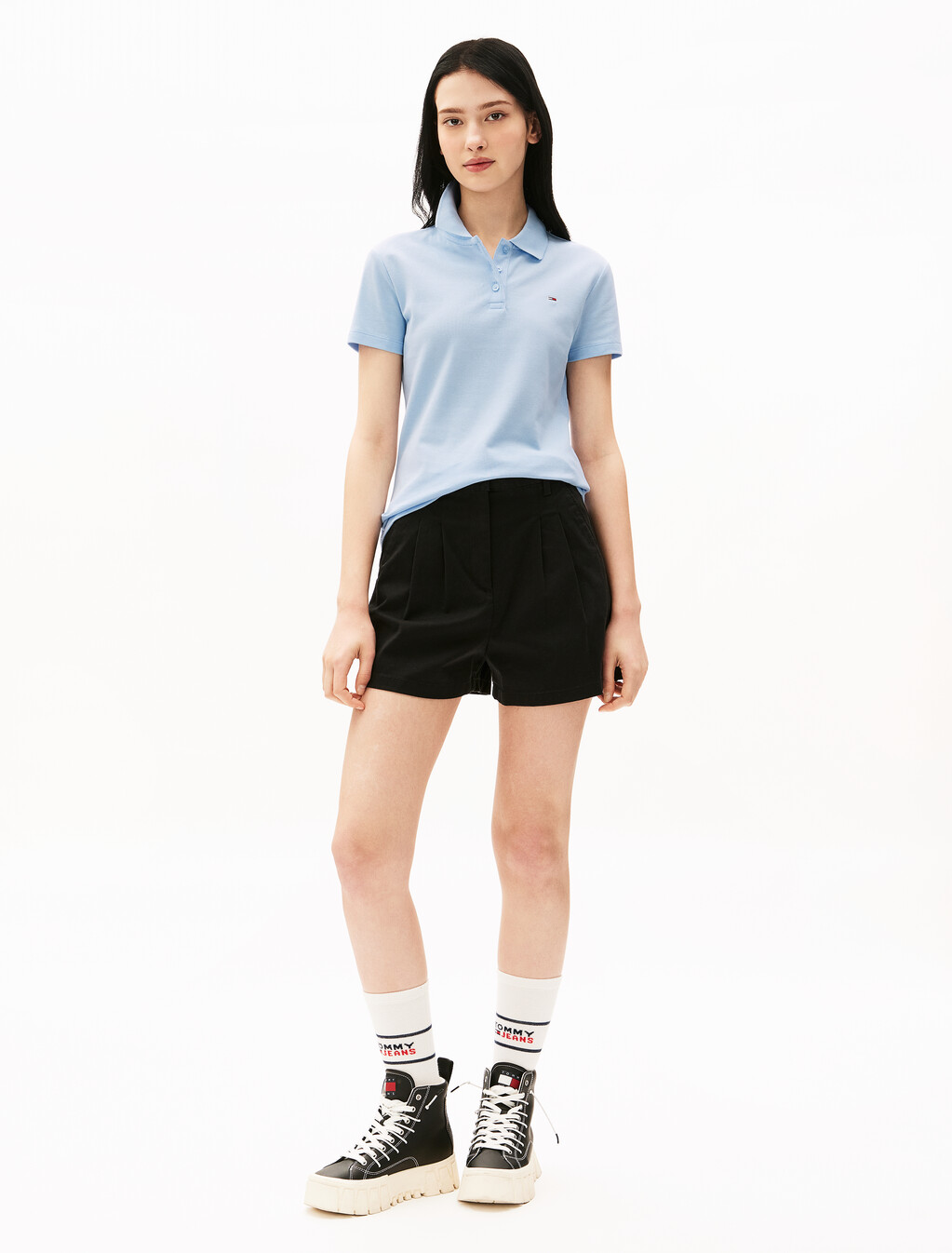 Essential 修身 Polo 衫, Sweet Blue, hi-res
