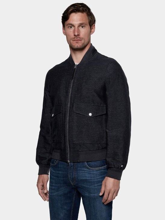 ELEVATED COTTON LINEN BOMBER