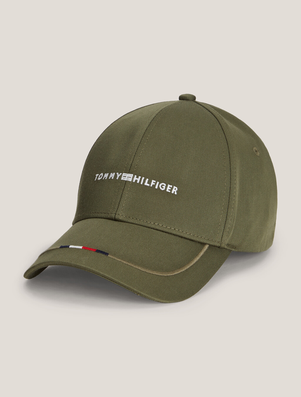 Six-Panel Logo Embroidery Baseball Cap, Utility Olive, hi-res