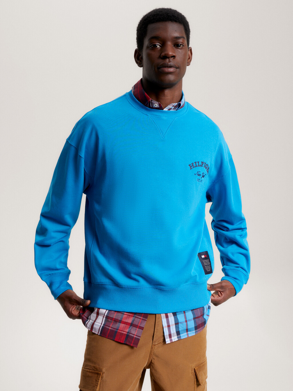 Logo Archive Fit Sweatshirt, Cerulean Aqua, hi-res