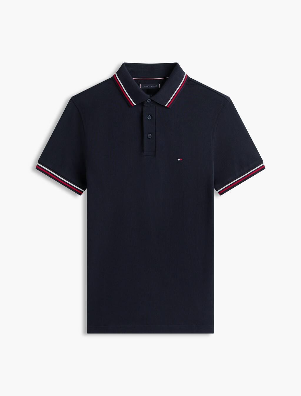 Tipped Slim Polo, Desert Sky, hi-res