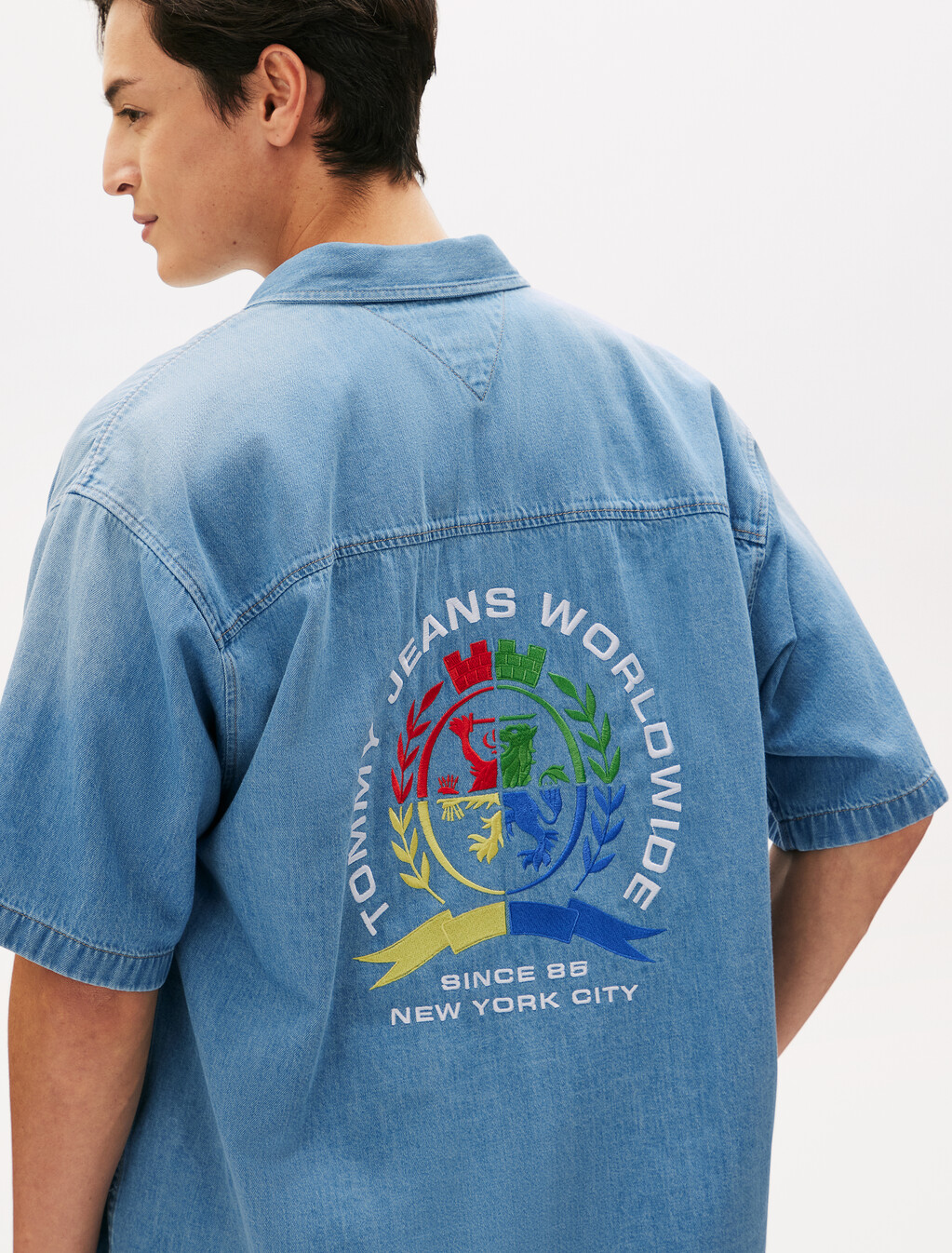 Crest Denim Overshirt, Denim Light, hi-res