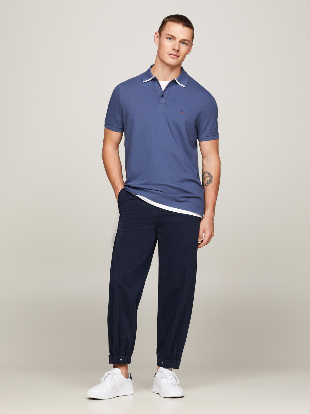 Hilfiger Monotype Tipped Regular Fit Polo | blue | Tommy Hilfiger Hong Kong
