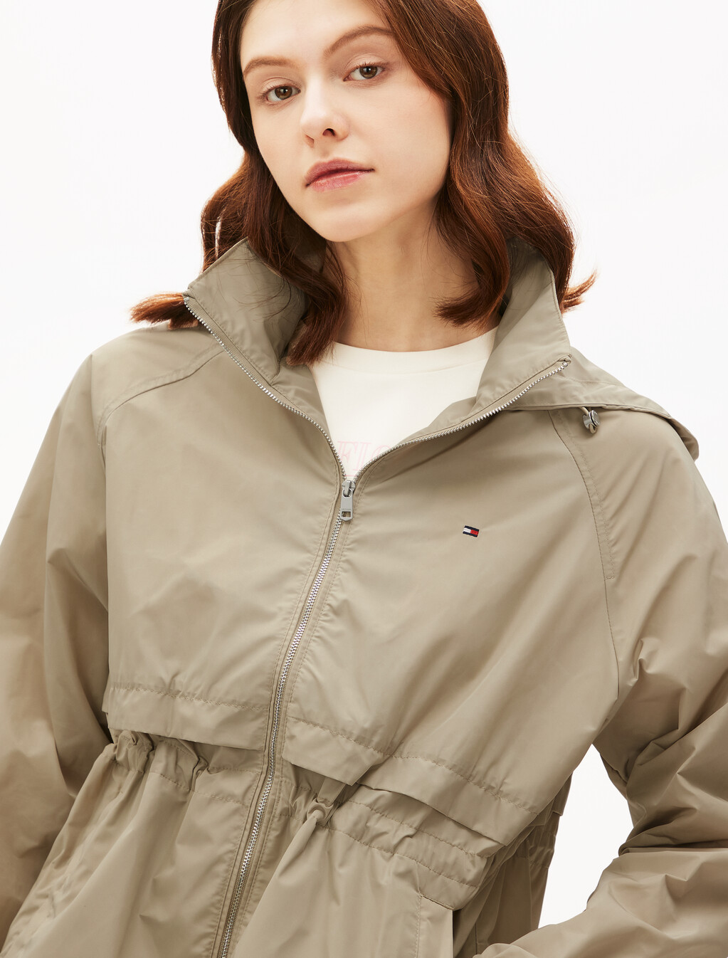 Hip Length Windbreaker, Sandalwood, hi-res