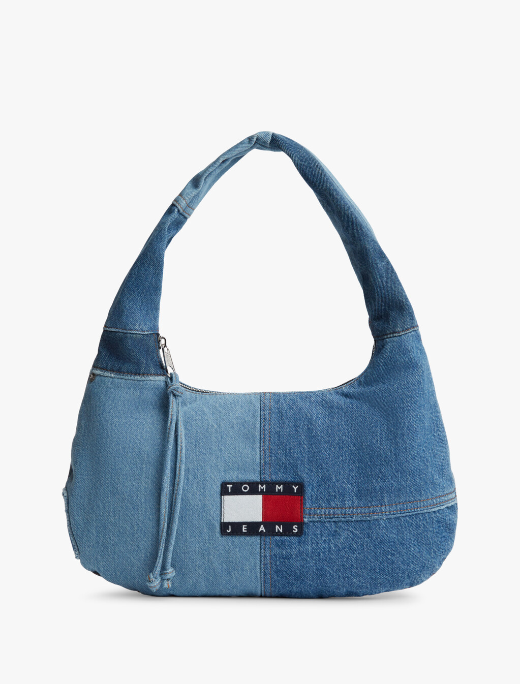 Patchwork Denim Shoulder Bag, Denim Patch, hi-res