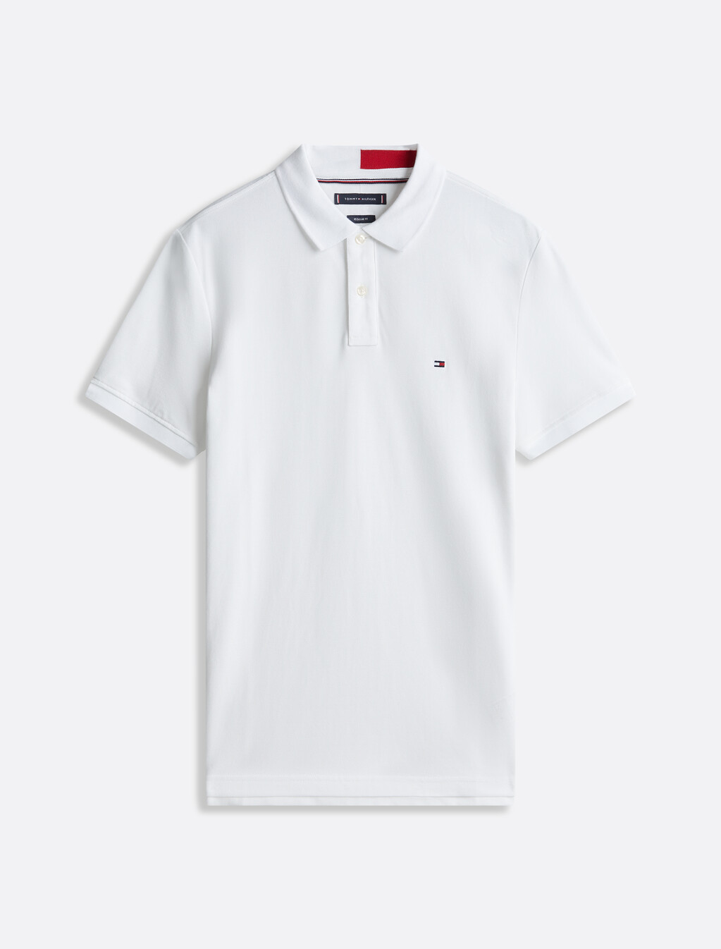 Color Block Undercollar Polo, White, hi-res