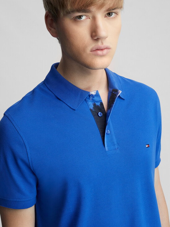 Floral Underplacket Regular Polo