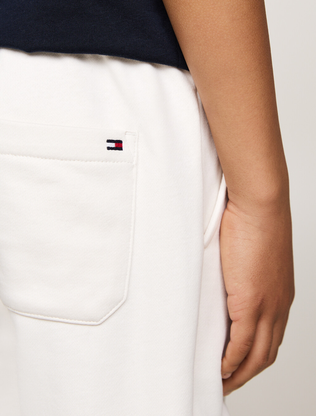 Hilfiger Logo Cuffed Joggers, Ancient White, hi-res