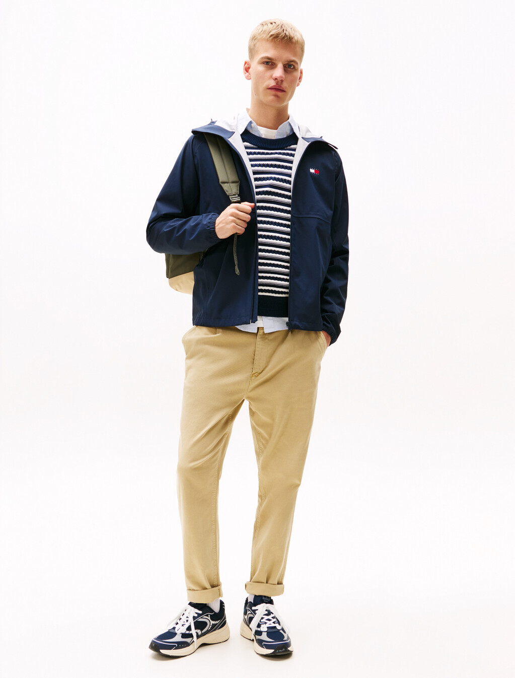 Zip-Thru Relaxed Windbreaker, Dark Night Navy, hi-res