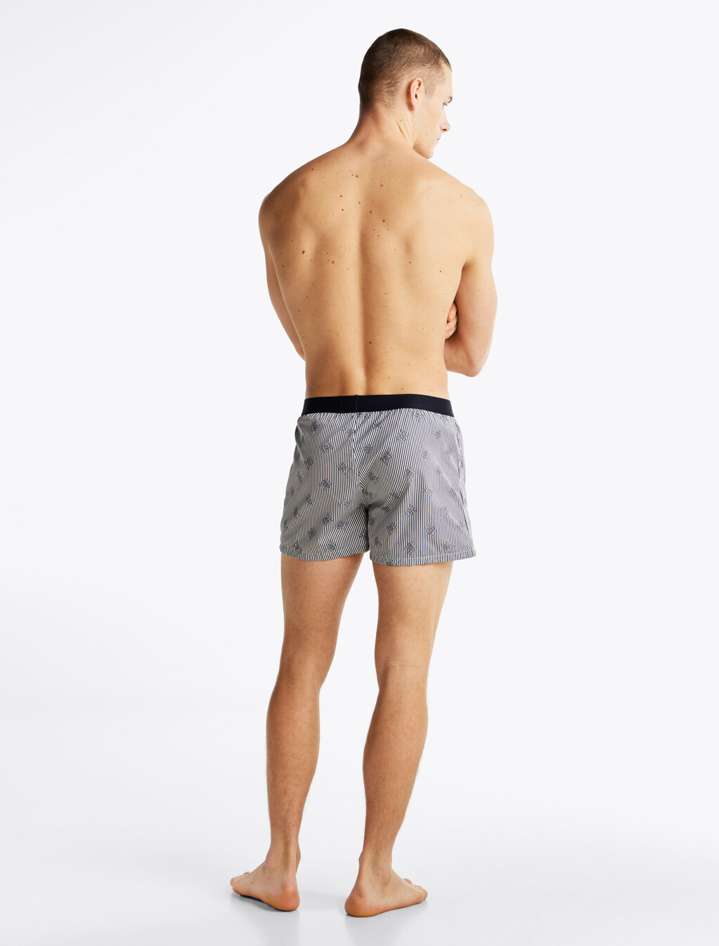 Woven Print Boxer Shorts, Monogram Ithaca, hi-res
