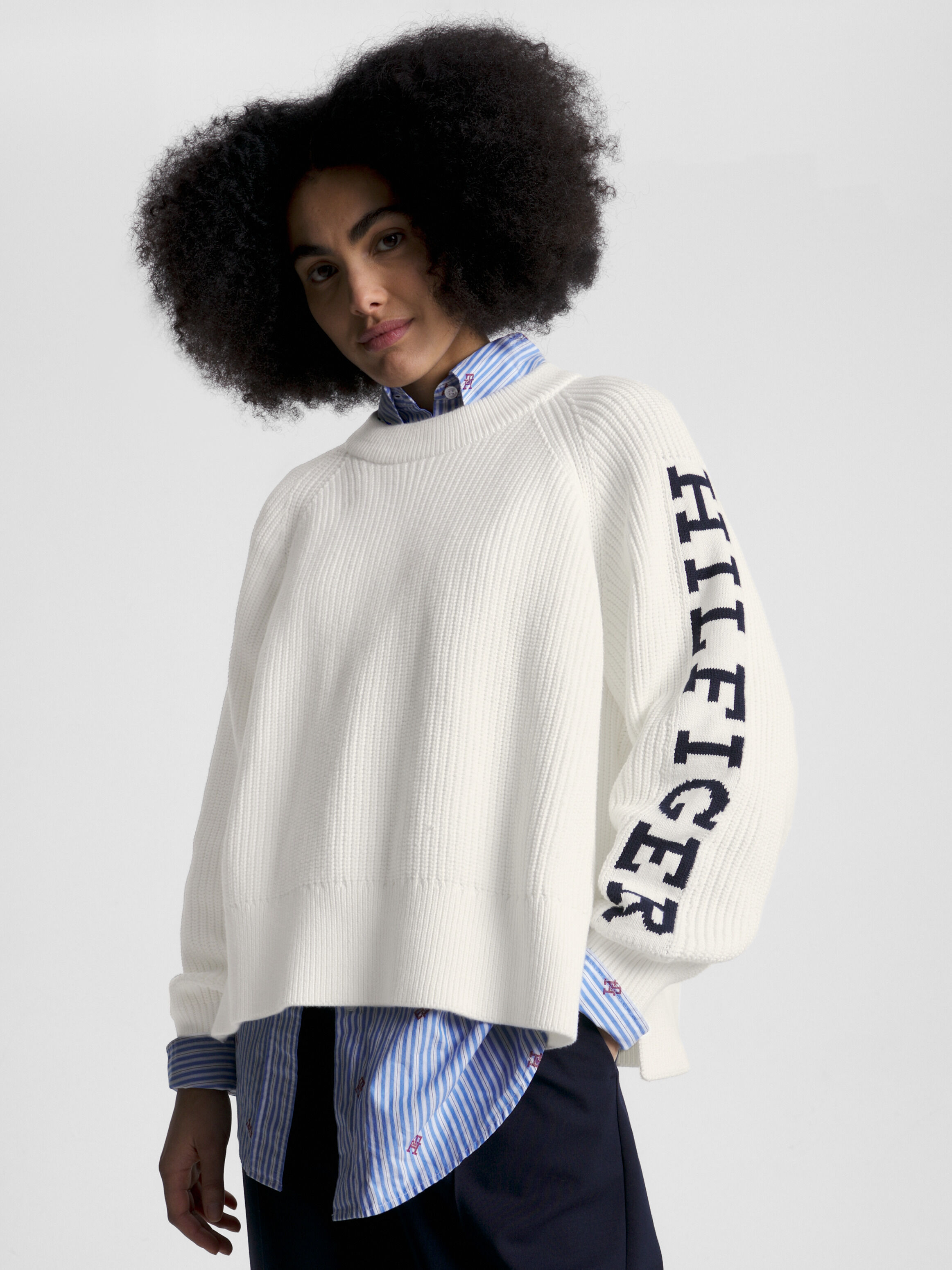 Relaxed Rib Knit Jumper