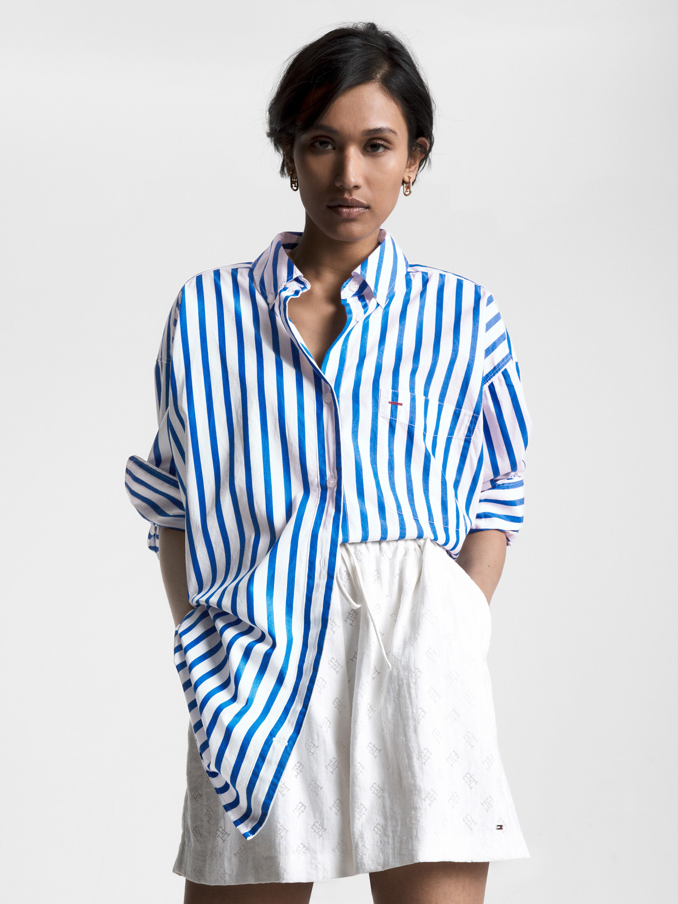 Tommy hilfiger shirt 2025 striped