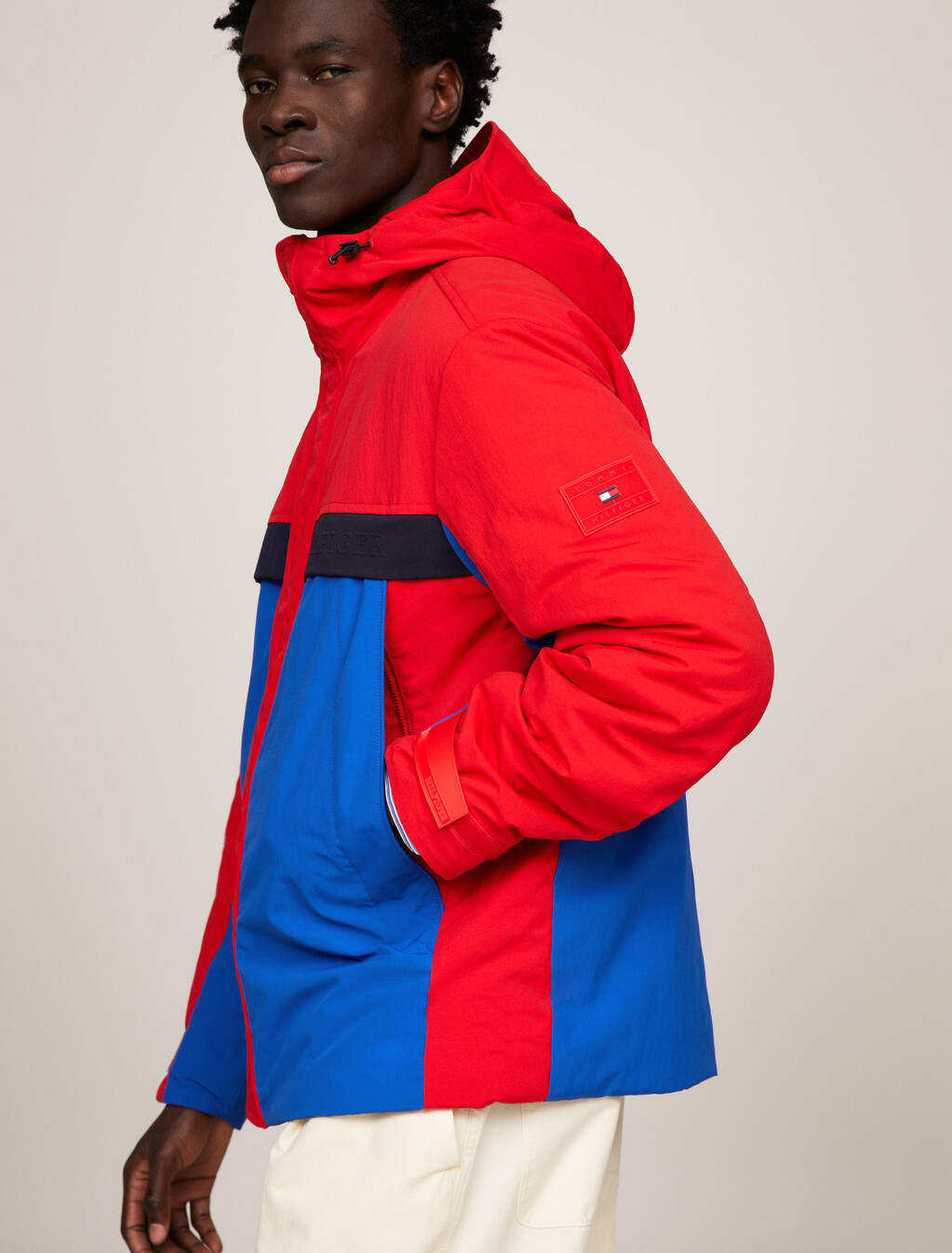 TH Protect Colour-Blocked Portland Jacket, Fierce Red Colourblock, hi-res
