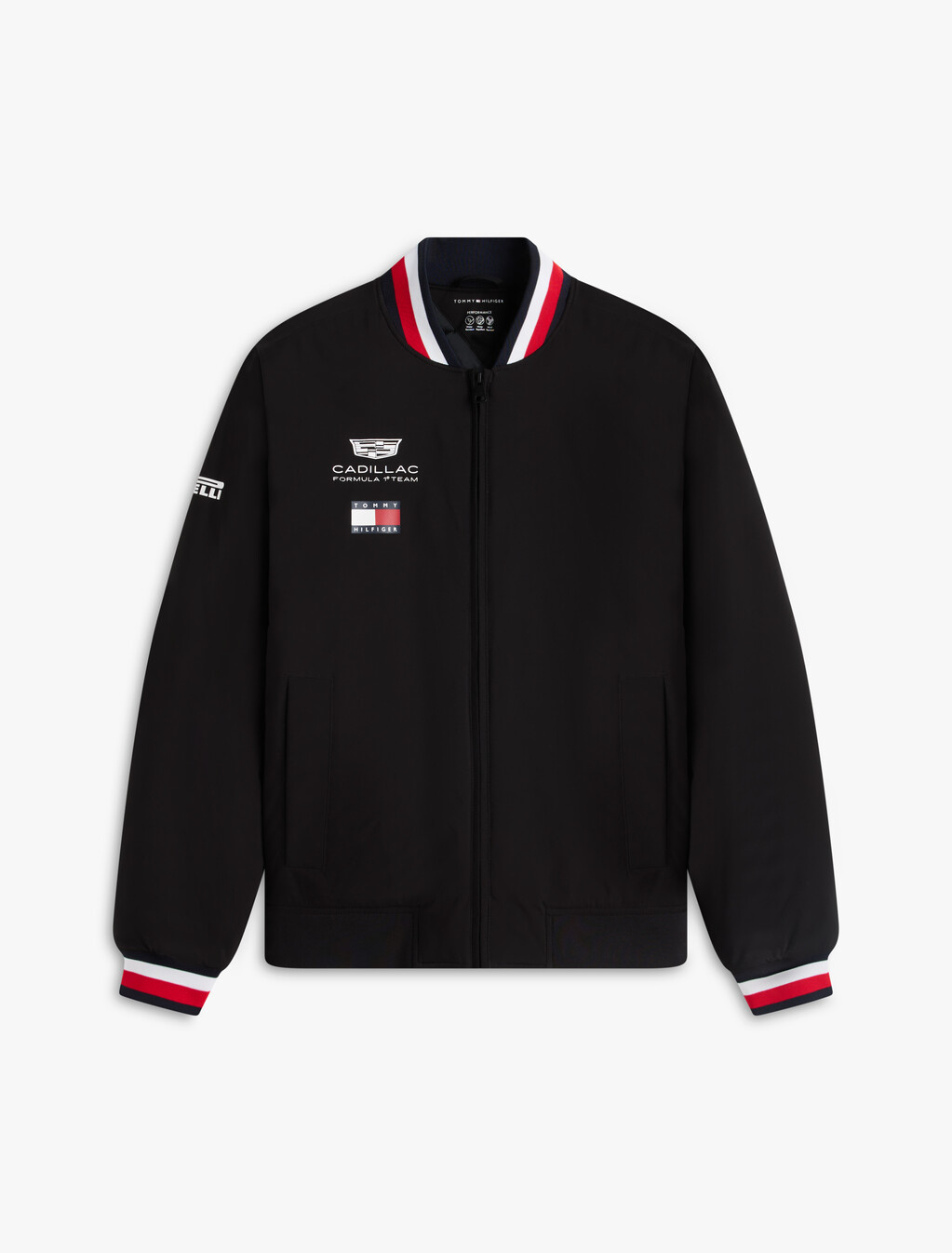 TH x Cadillac Formula 1&reg; 車隊復刻版棒球外套, Black, hi-res