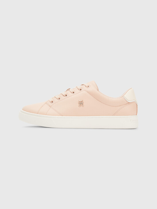 ELEVATED ESSENTIAL LEATHER COURT TRAINERS
