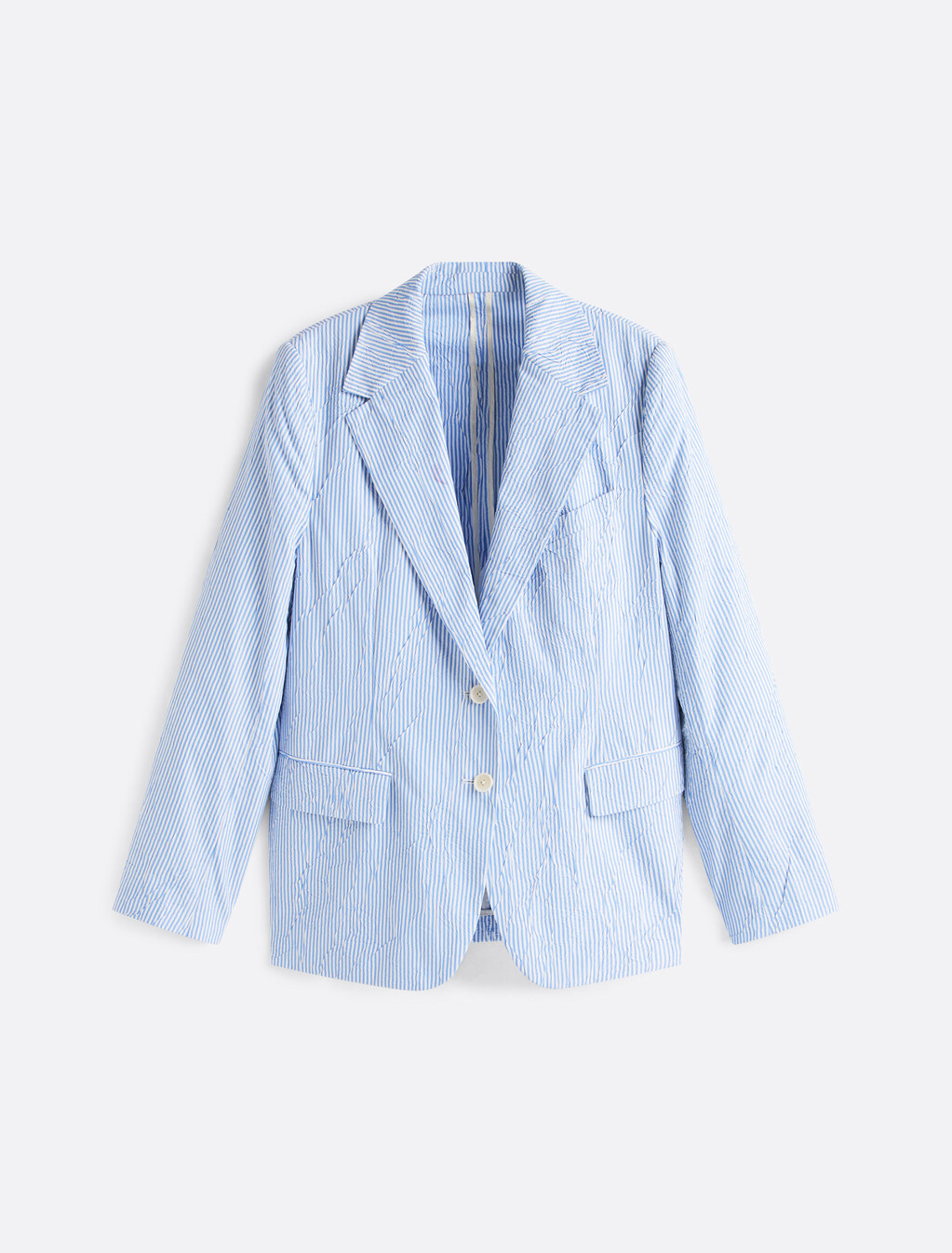 The Runway Collection Oversized Stripe Blazer, Blue Stripe, hi-res