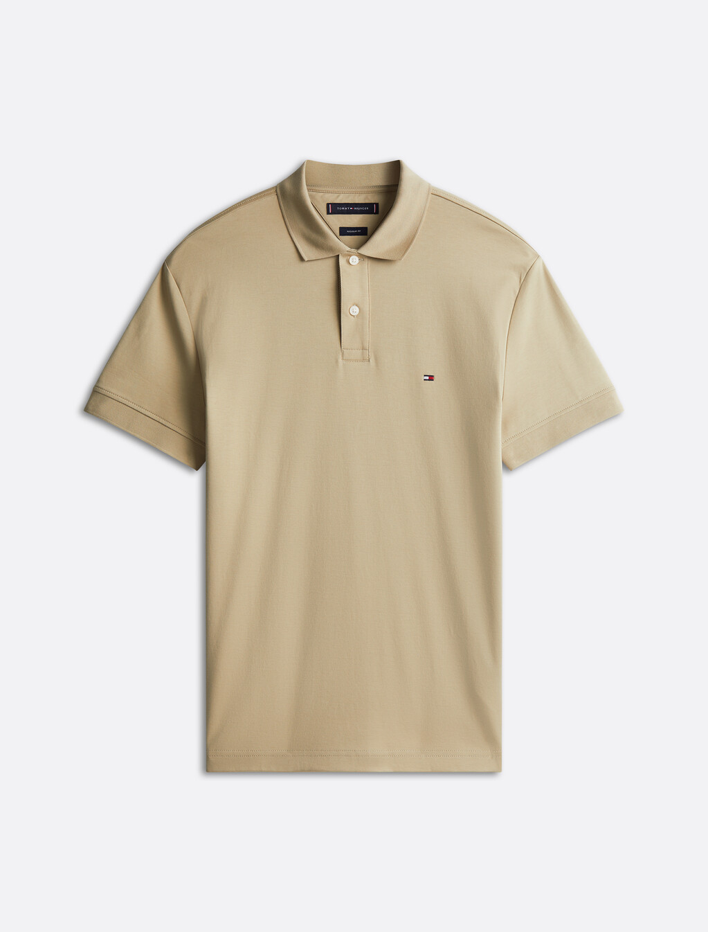 Texture Placket Polo Shirt, Sandalwood, hi-res
