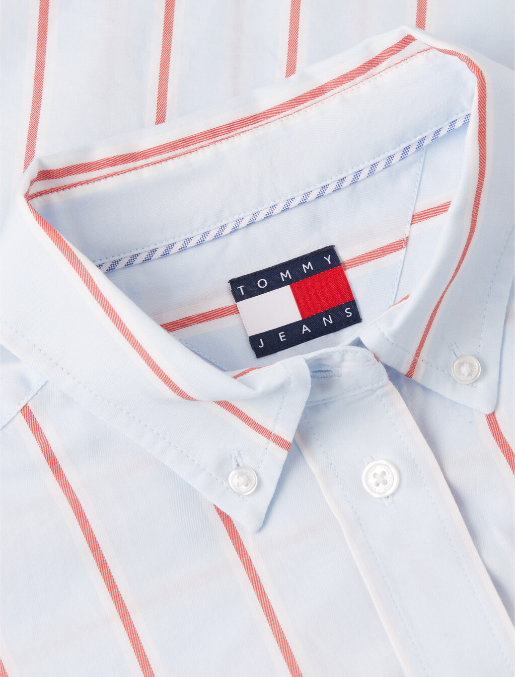 寬版斜紋短版襯衫, Kingly Blue / Multi Stripe, hi-res