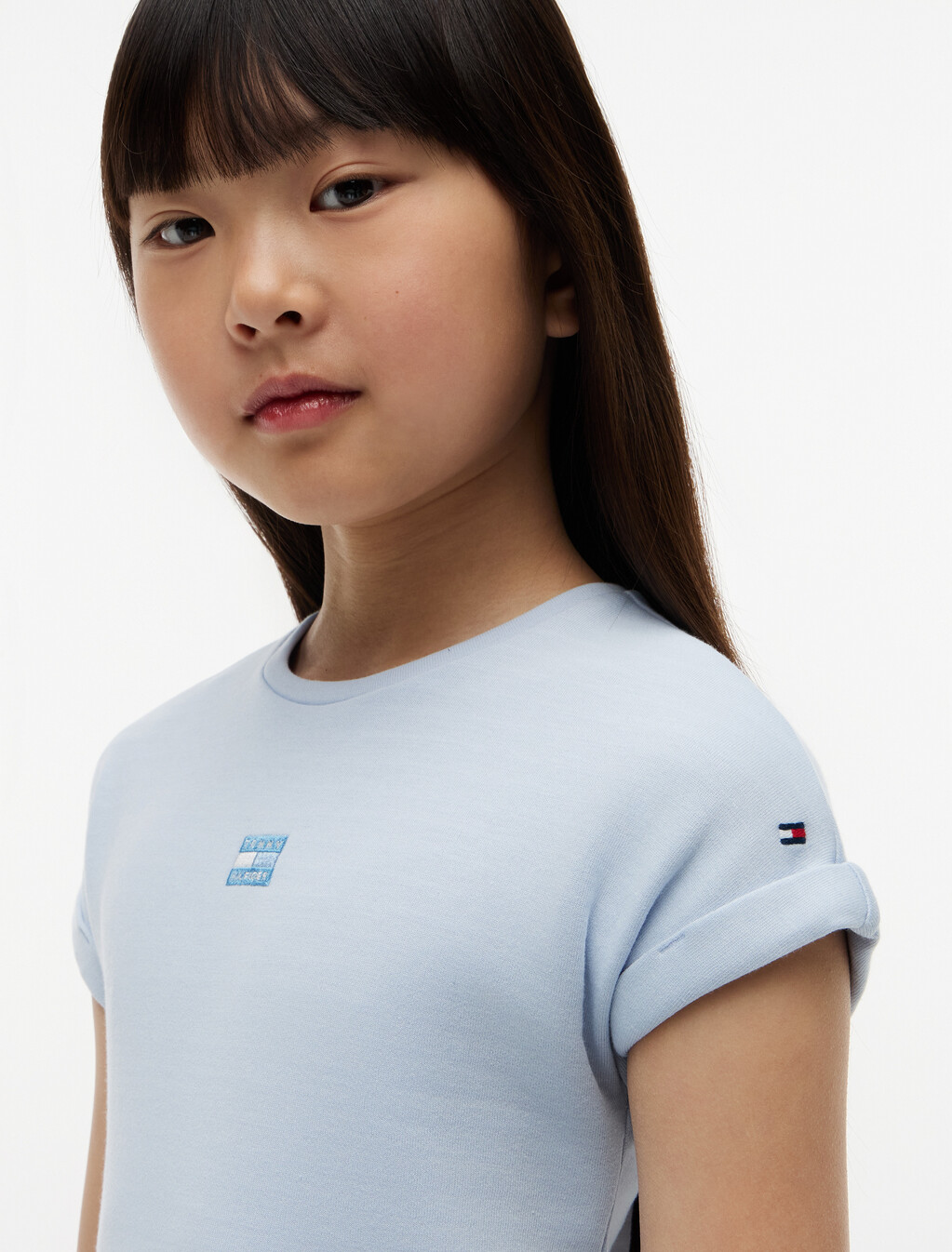Tonal Flag Logo Skater Dress, Breezy Blue, hi-res