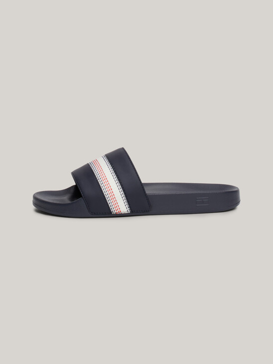 Global Stripe Topstitch Pool Slides