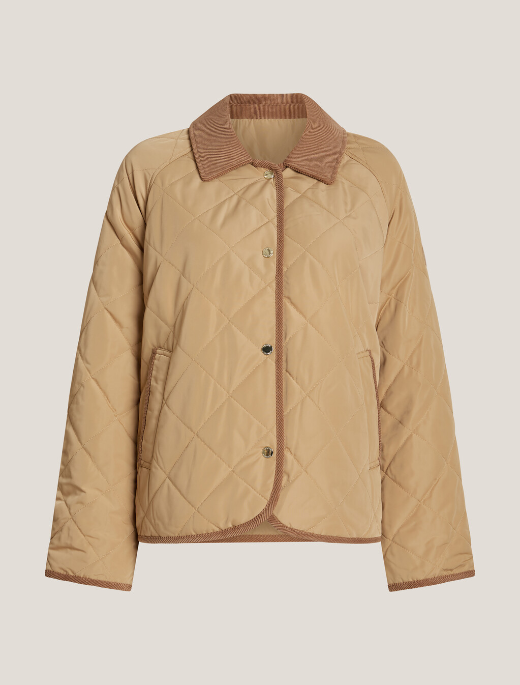 Quilted Reversible Jacket, Classic Khaki, hi-res