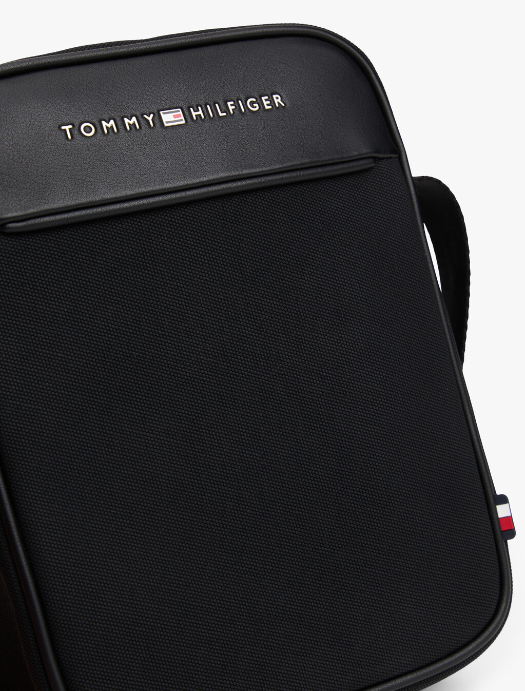 Textured Panel Crossbody Reporter Bag, Black, hi-res
