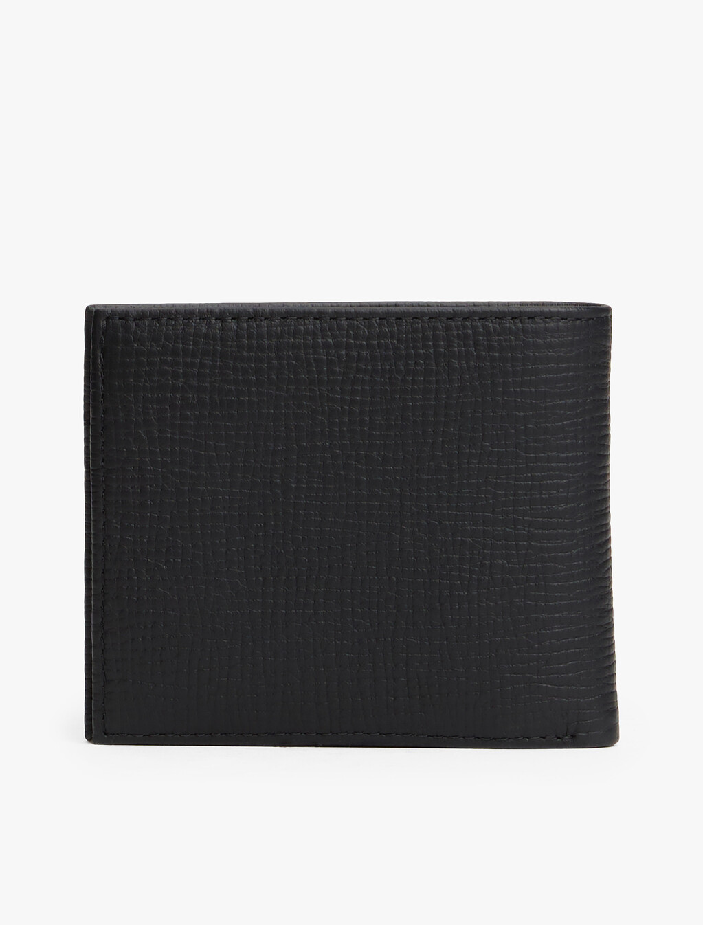 Hilfiger 旗幟皮革卡片及零錢雙折銀包, Black, hi-res