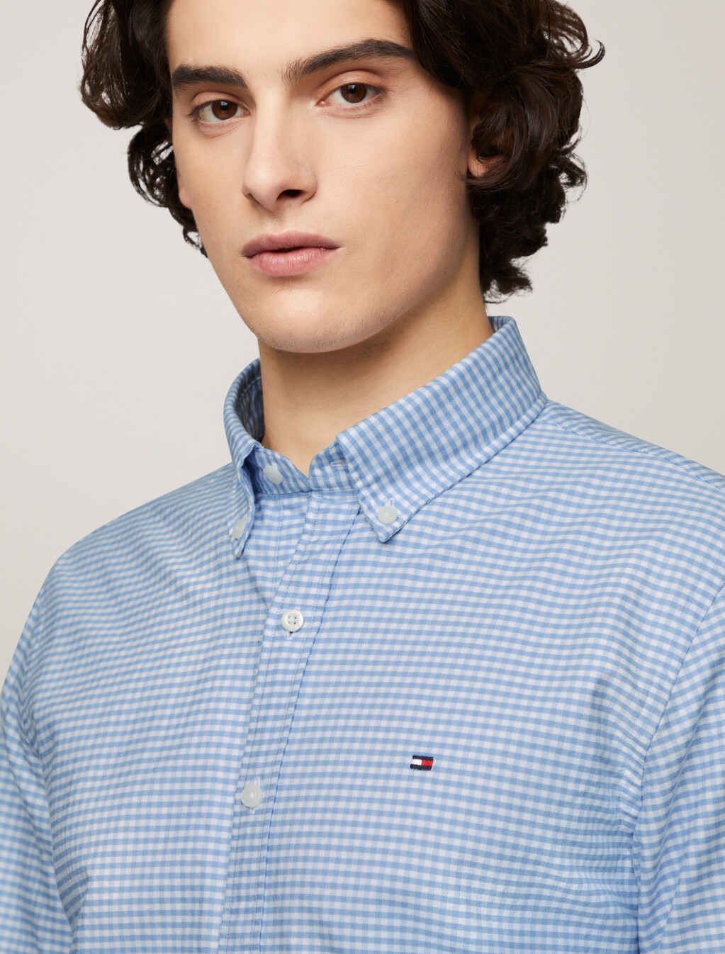 Heritage Gingham Oxford Shirt, Cloudy Blue / White, hi-res