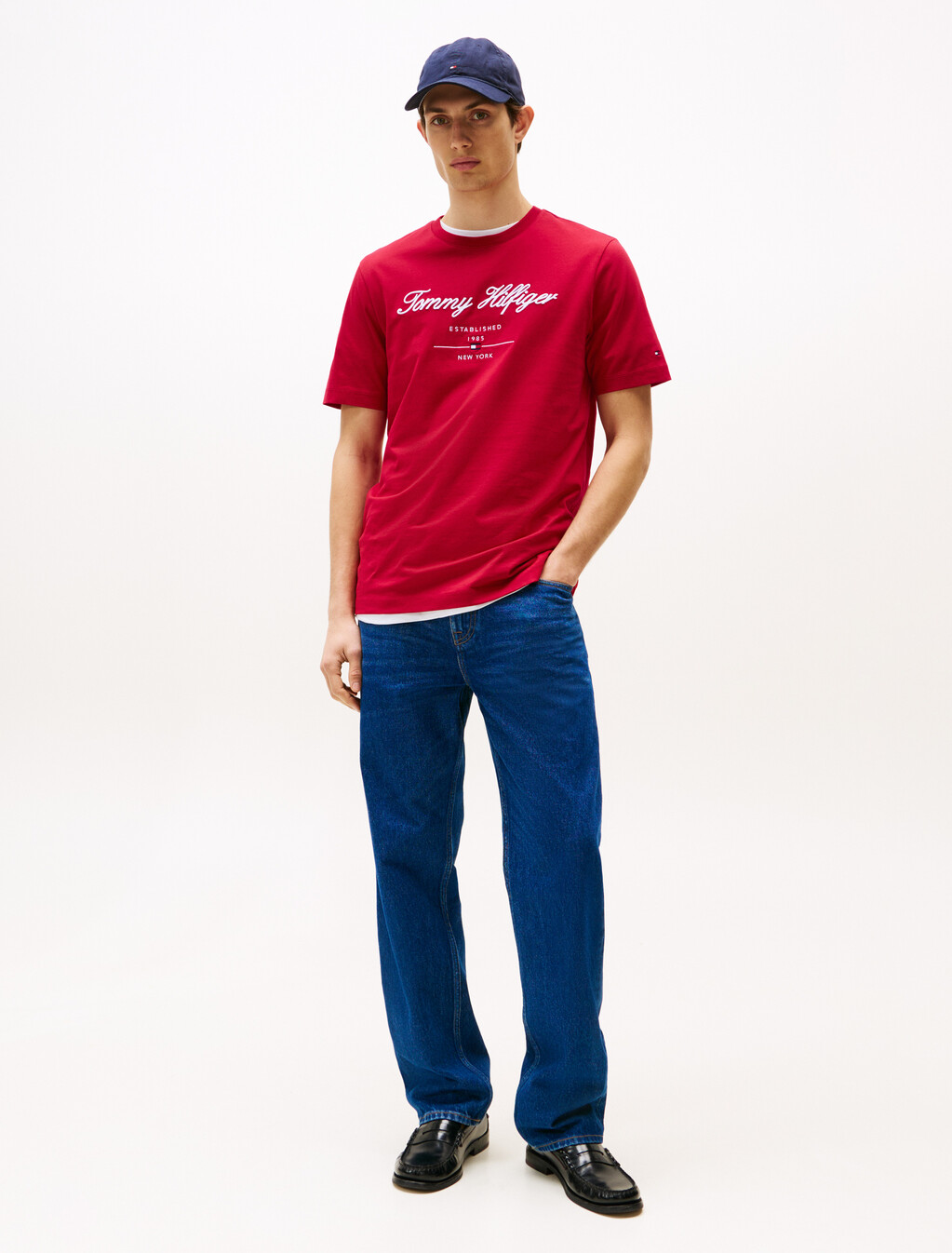 Exclusive Script Logo Jersey T-Shirt, Medium Red, hi-res