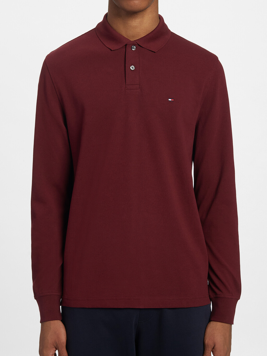 1985 Collection Regular Long Sleeve Polo, Deep Rouge, hi-res