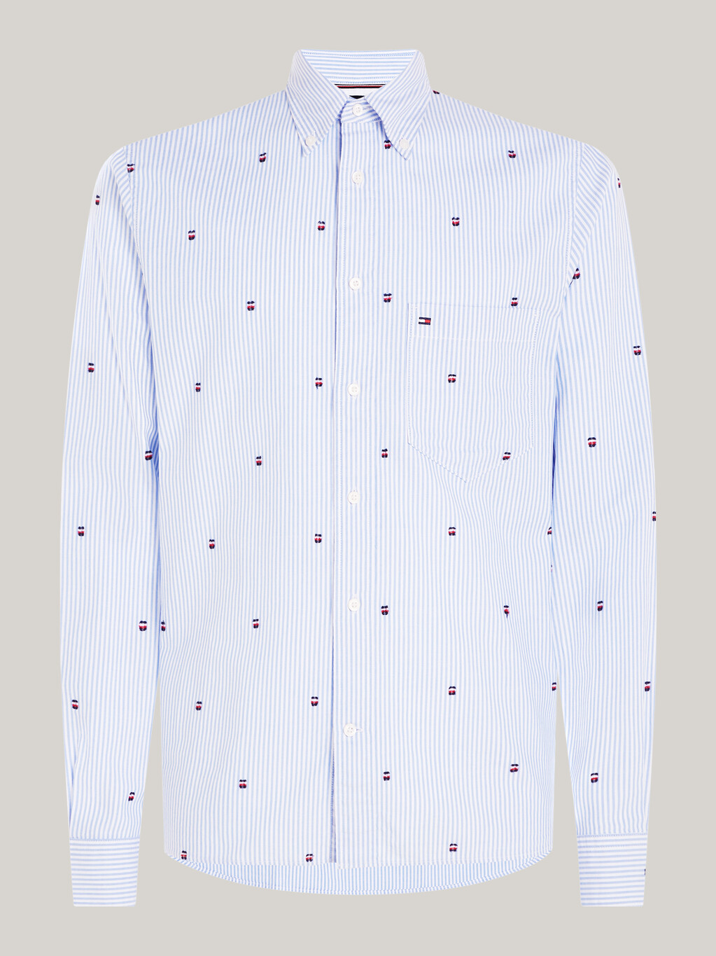 條紋常規版型襯衫, Blue Spell / Optic White / Multi, hi-res