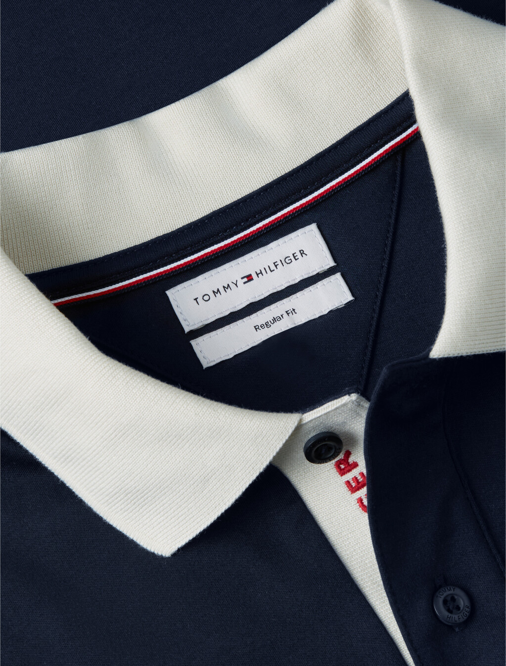 Regular Fit Interlock Contrast Polo Shirt, Navy Blue, hi-res