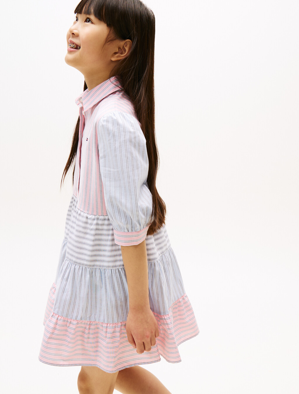 Mix Stripe Dress, Light Pink Multi Stripes, hi-res