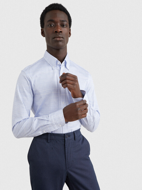 Jersey Check Slim Fit Shirt