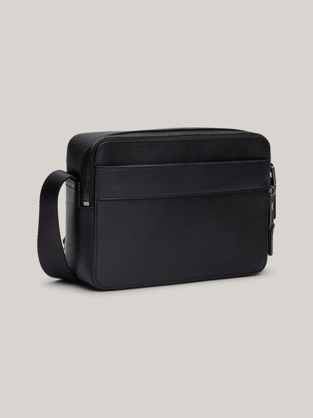 Premium Business Leather Crossover Bag, Black, hi-res