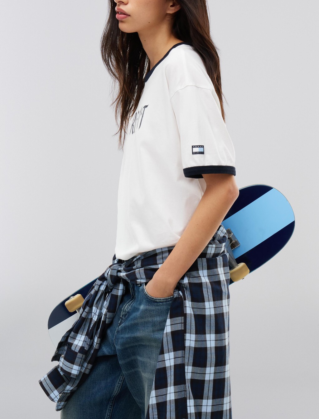 Relaxed Jersey Ringer T-Shirt, Ecru, hi-res