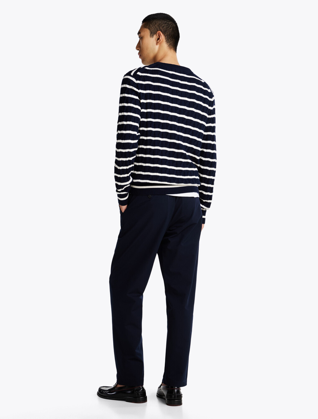 Classics Cable Knit Relaxed Fit Jumper, Desert Sky / Ivory Petal, hi-res