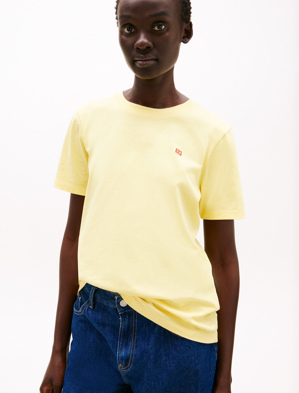 Contrast Flag T-Shirt, Citronella, hi-res