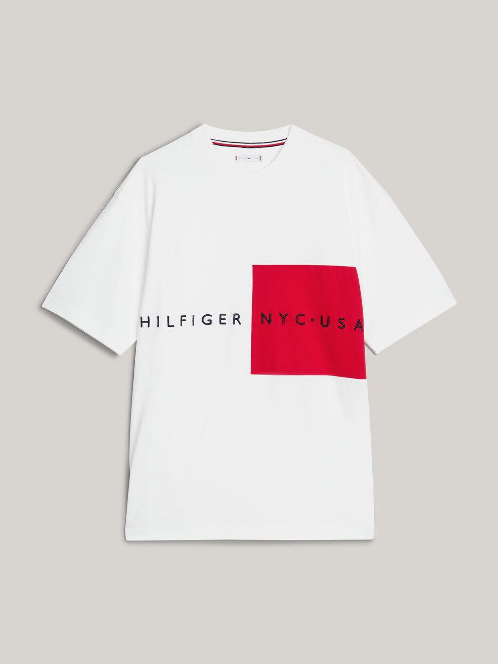 Hilfiger Team Flag T-Shirt, Ecru, hi-res