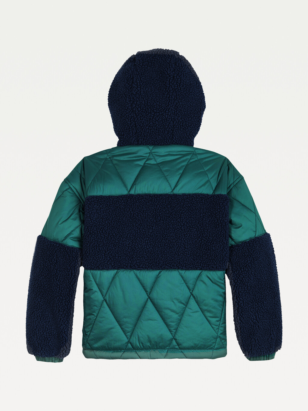 Sherpa Quilted Mix Hooded Jacket