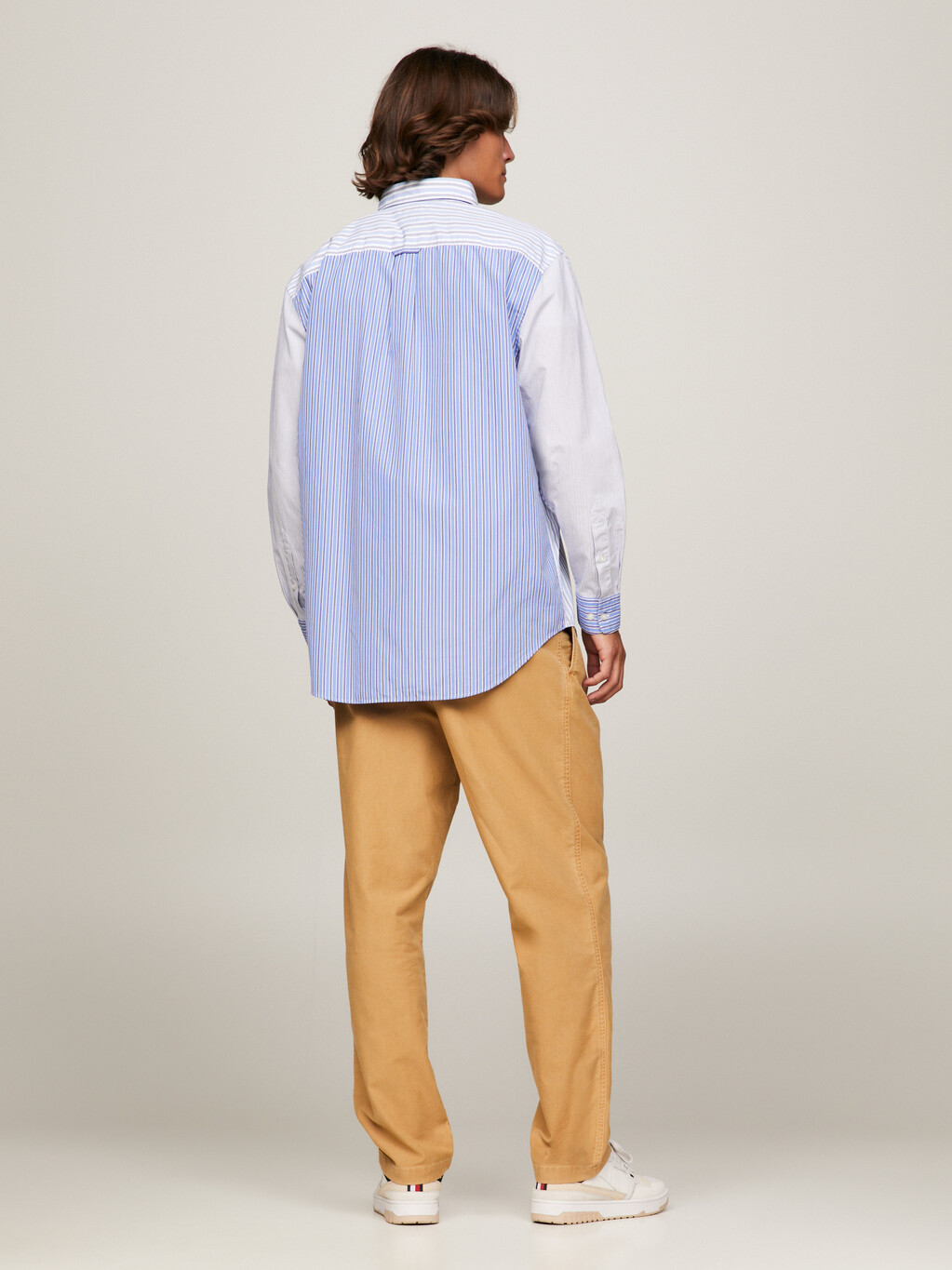 經典拼色條紋常規版型襯衫, Blue / Multi, hi-res
