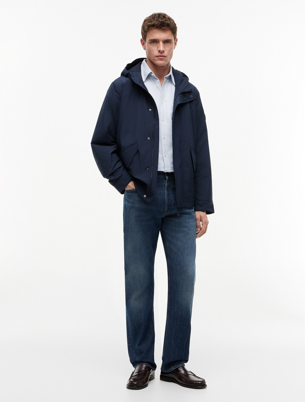 印花圖案平紋長袖 T 恤, Desert Sky, hi-res