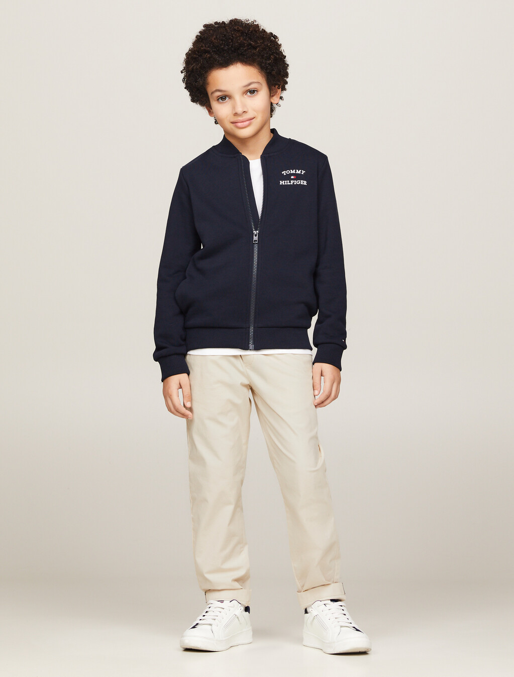 Regular Cotton Poplin Pull On Pant, Classic Beige, hi-res