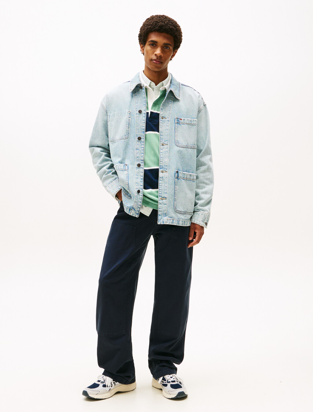 Relaxed Denim Chore Jacket, Denim Light, hi-res