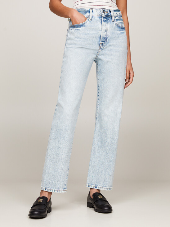 High Rise Straight Twisted Seam Jeans