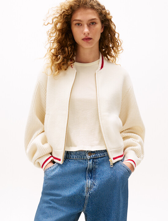 The Sofia Capsule Wool Blend Bomber Jacket