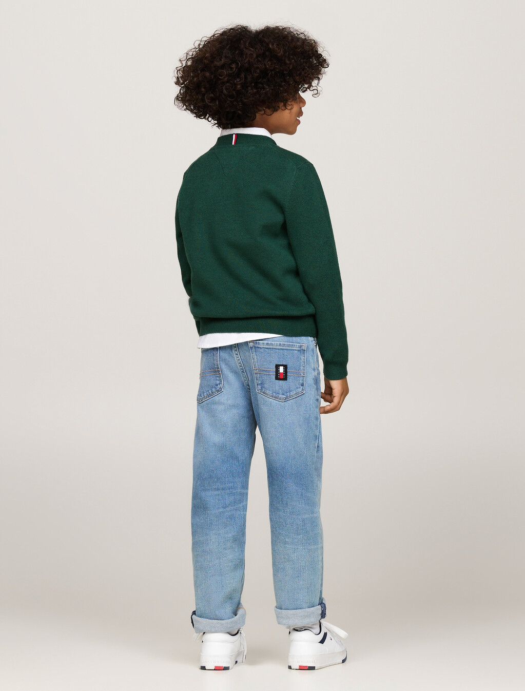 Hilfiger Monotype Crew Neck Jumper, Ornamental Green, hi-res